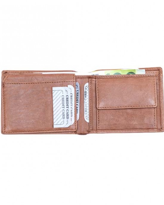 Horizontal Men's Wallet - Black or Tan - 1004