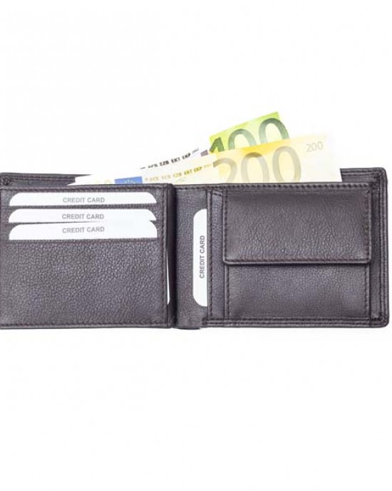 Horizontal Men's Wallet - Black - 1020 | RFID Protection