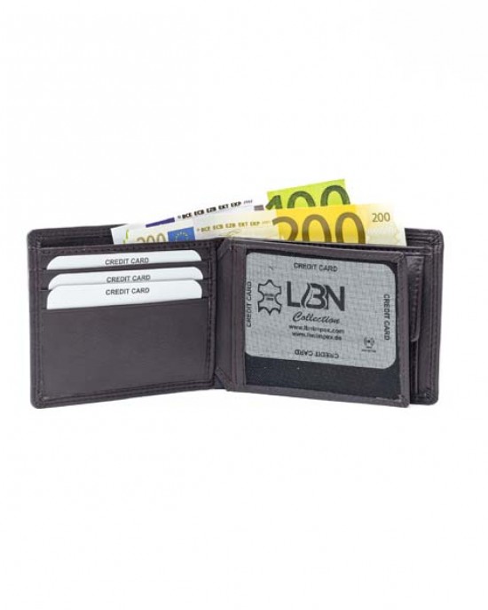 Horizontal Men's Wallet - Black - 1020 | RFID Protection