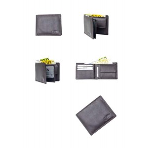 Horizontal Men's Wallet - Black - 1020 | RFID Protection