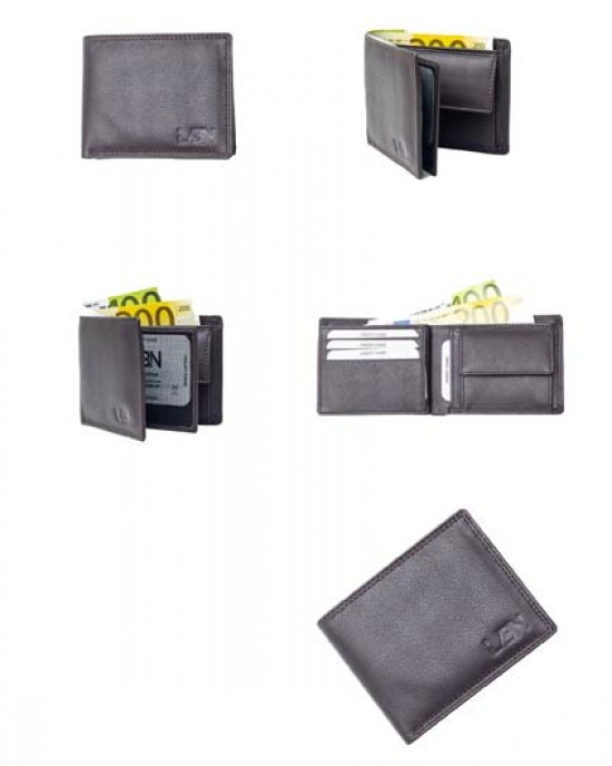 Horizontal Men's Wallet - Black - 1020 | RFID Protection