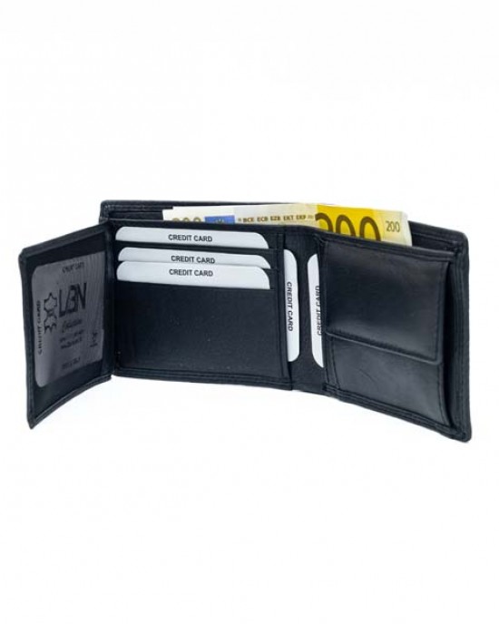 Horizontal Men's Wallet - Brown - 1021 | RFID Protection