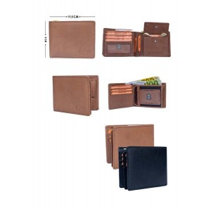 Horizontal Men's Wallet - Black or Brown - 1008