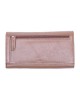 Women's Wallet with Metal Plate - Tan & Red - 1108M | RFID Protection