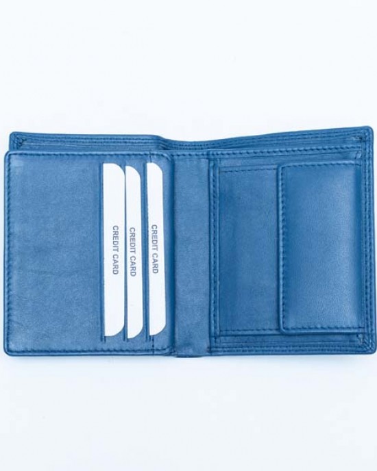 Vertical Men's Wallet - Blue - 1029 | RFID Protection