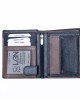 Vertical Men's Wallet - Brown with Black Stripe - 1028 | RFID Protection