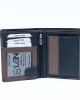 Vertical Men's Wallet - Brown with Black Stripe - 1028 | RFID Protection