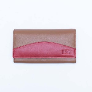 Women's Wallet - Tan & Rad or Tan & Black - 1108 | RFID Protection