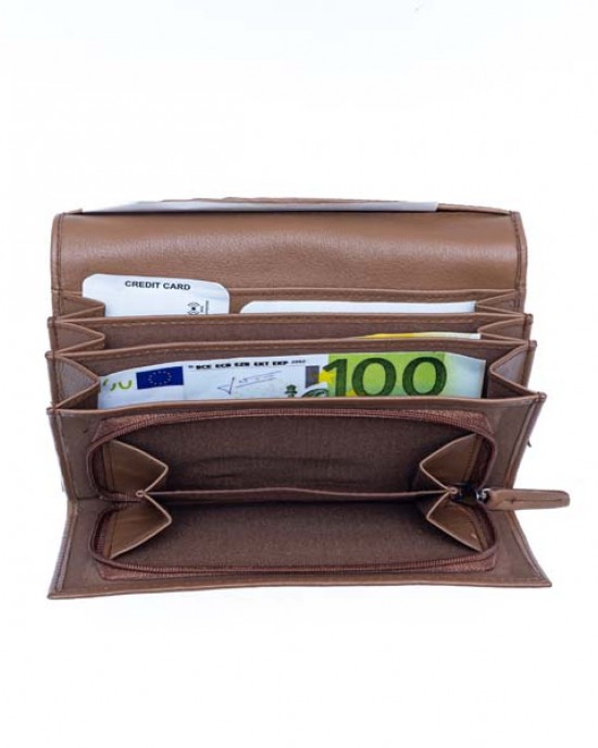 Women's Wallet - Tan & Rad or Tan & Black - 1108 | RFID Protection